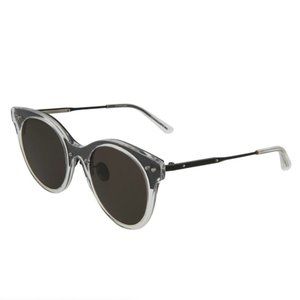 Bottega Veneta Women's Black and Silver Metal Sunglasses!